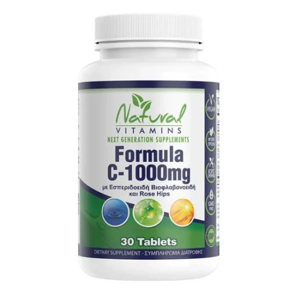 Natural Vitamins C-1000 with Bioflavonoids 30 Ταμπλέτες