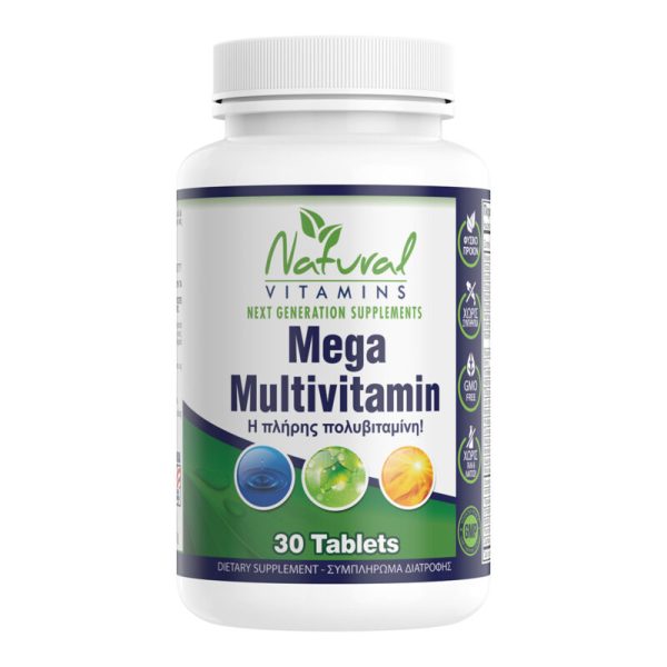Natural Vitamins Mega Multivitamin, 30 Tablets