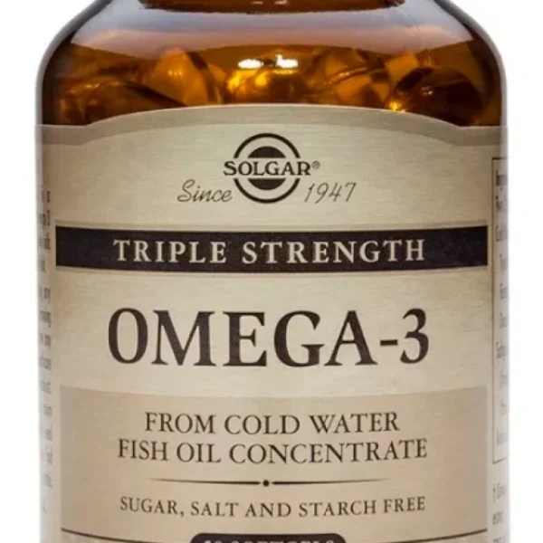 Solgar Omega 3 Triple Strength Συμπλήρωμα Διατροφής με Ωμέγα 3 Λιπαρά Οξέα 50 Μαλακές Κάψουλες